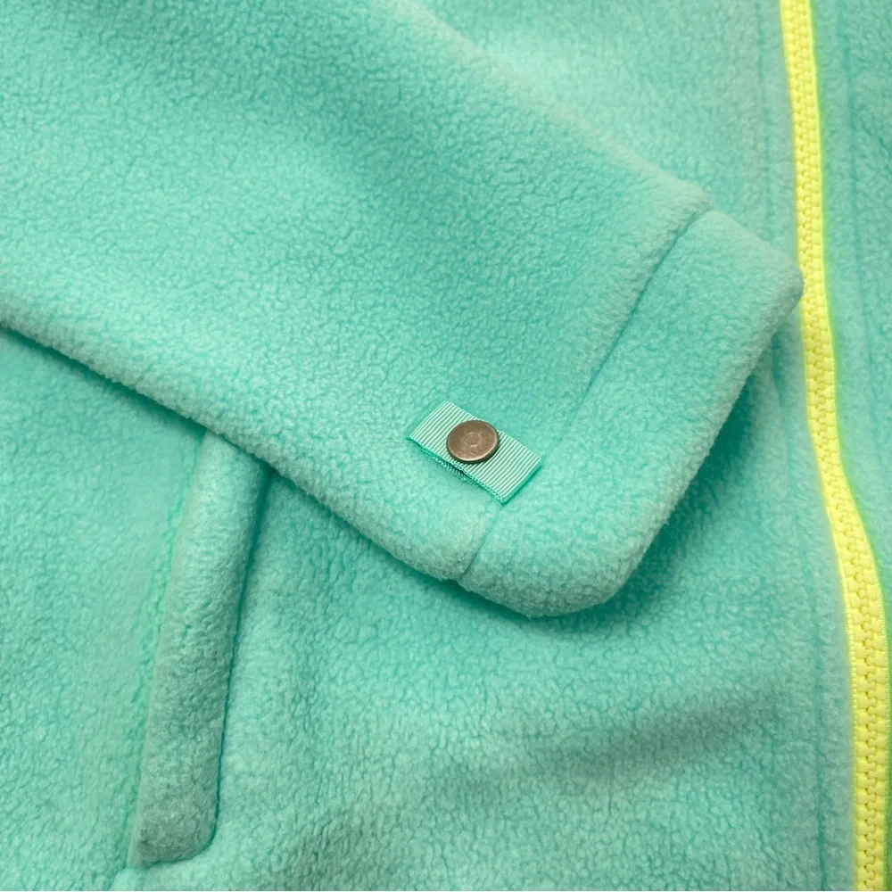 The North Face‎ Girls Jacket Size Large 14/16 Green Fleece Full Zip Long Sleeves